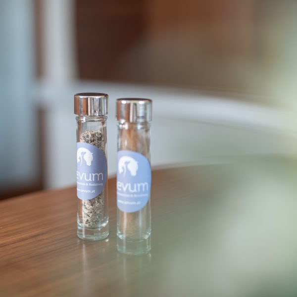 Haustier Andenken, Glasampullen mit Fell oder Ashe vom Haustier