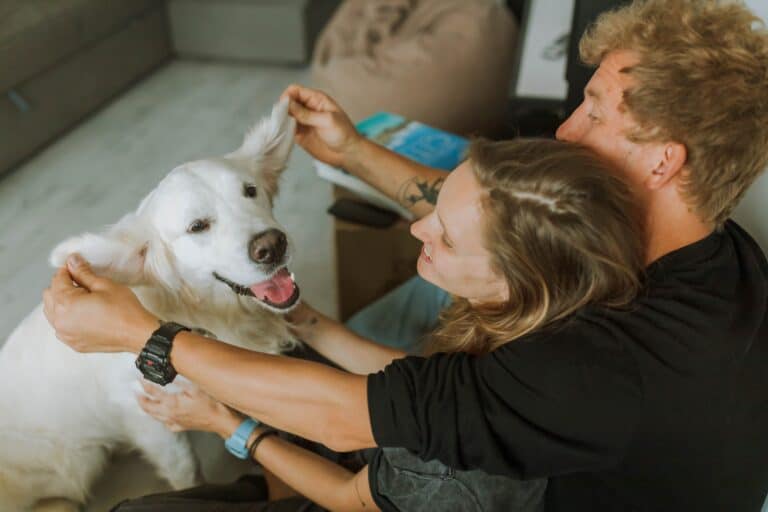 Pärchen mit Hund