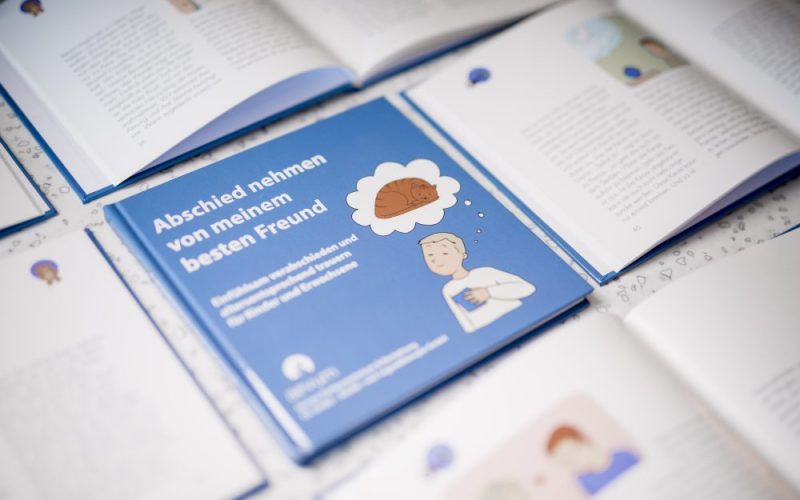 Unser spezielles Buch "Abschied nehmen von meinem besten Freund", welches extra für Kinder geschrieben wurde.